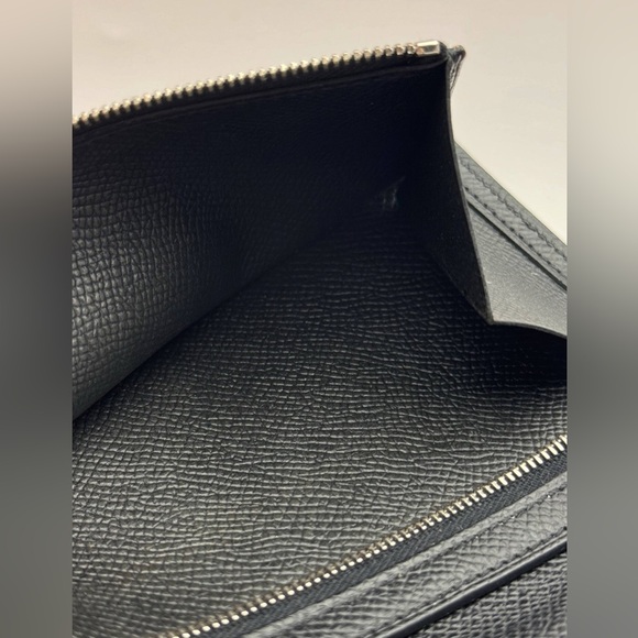 Hermes Bearn Soufflet Bifold Long Wallet Epsom Noir Black France Box - Picture 10 of 16